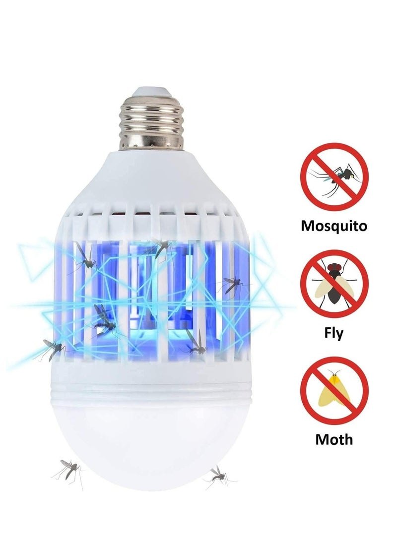 Excefore Bug Zapper Light Bulb 2 in 1 Mosquito Killer Lamp UV Led Electronic Insect and Fly Killer Trap Indoor Electric Mosquito Zapper with Blue Lights for Home Kitchen Bedroom Baby Room Office - Image 2