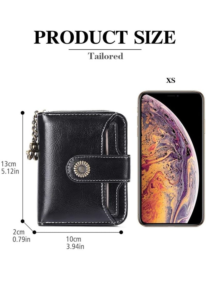 KASTWAVE 1 Piece Women's Wallet RFID Blocking Leather Bifold Pocket Wallet Card Holder Wallet with ID Window - Image 4