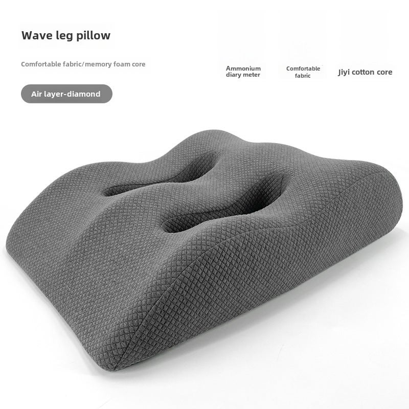 Leg Pillow, Memory Foam Foot Pillow, Foot Rest Artifact, Bed Sleeping Pad, Decompression Cushion, Leg Lift Pad for Pregnant Women(Air layer diamond grid, 54*43*15cm) - Image 1