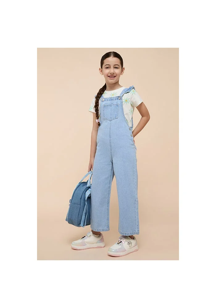 أر أند بي Pocket Detail Washed Dungaree