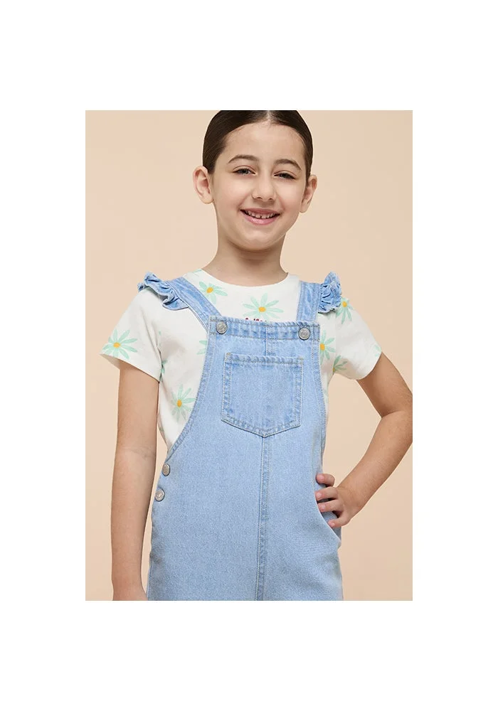 أر أند بي Pocket Detail Washed Dungaree