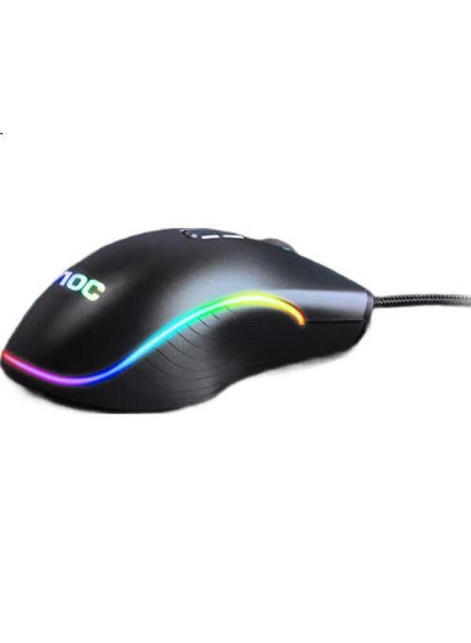 Aoc Professional Gaming Mouse Pad, Large And Medium Size, 450*400*4Mm, Thickened With Locked Edges, High-Density Fiber, For Keyboard And Computer Desk, G20L/93 Black - Image 1
