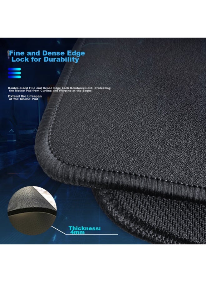 Aoc Professional Gaming Mouse Pad, Large And Medium Size, 450*400*4mm, Thickened With Locked Edges, High-density Fiber, For Keyboard And Computer Desk, G20l/93 Black - Image 4