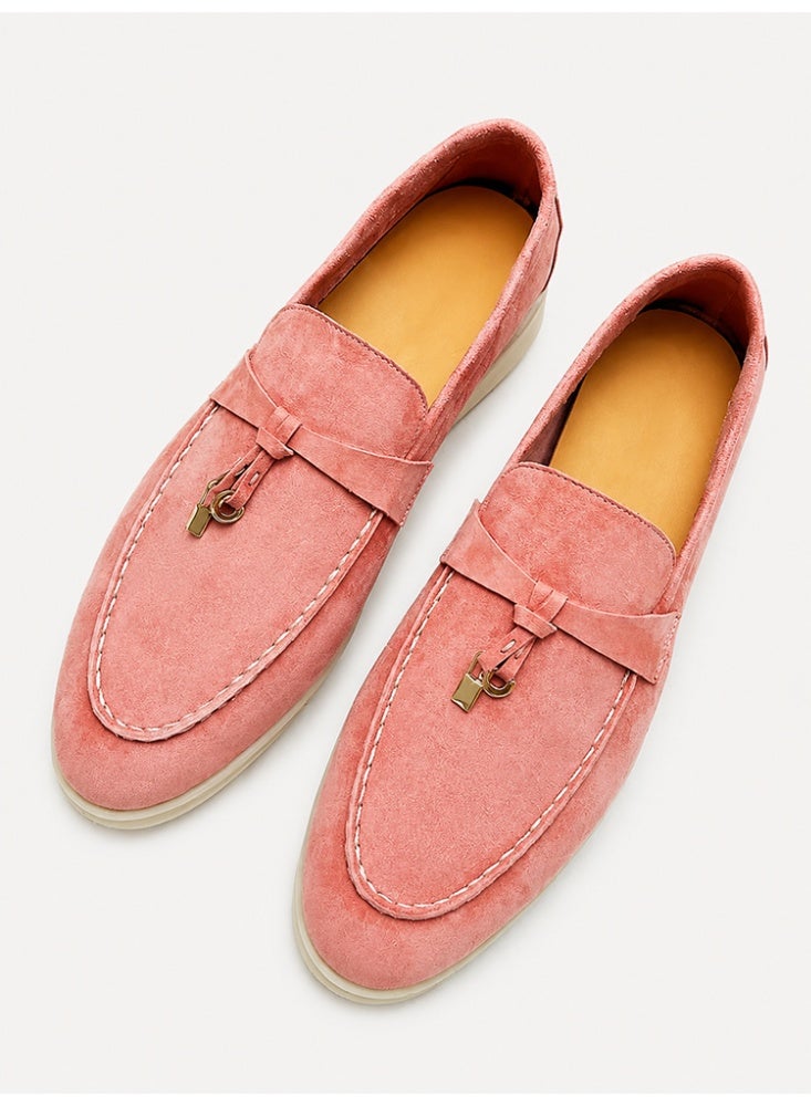 Women's Suede Loafers Slip On Flat Casual Office Daily Comfort Walking Shoes - Image 1