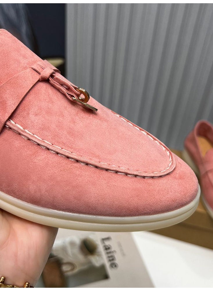 Women's Suede Loafers Slip On Flat Casual Office Daily Comfort Walking Shoes - Image 5