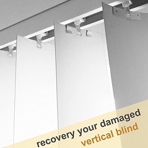 lofrcin Vertical Blind Repair Vane Savers, Metal Vertical Blind Repair Tabs for Vertical Blinds Replacement Slats, White (12) - Image 2