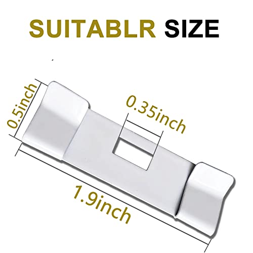 lofrcin Vertical Blind Repair Vane Savers, Metal Vertical Blind Repair Tabs for Vertical Blinds Replacement Slats, White (12) - Image 3