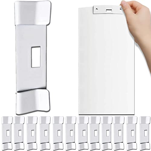 lofrcin Vertical Blind Repair Vane Savers, Metal Vertical Blind Repair Tabs for Vertical Blinds Replacement Slats, White (12) - Image 1