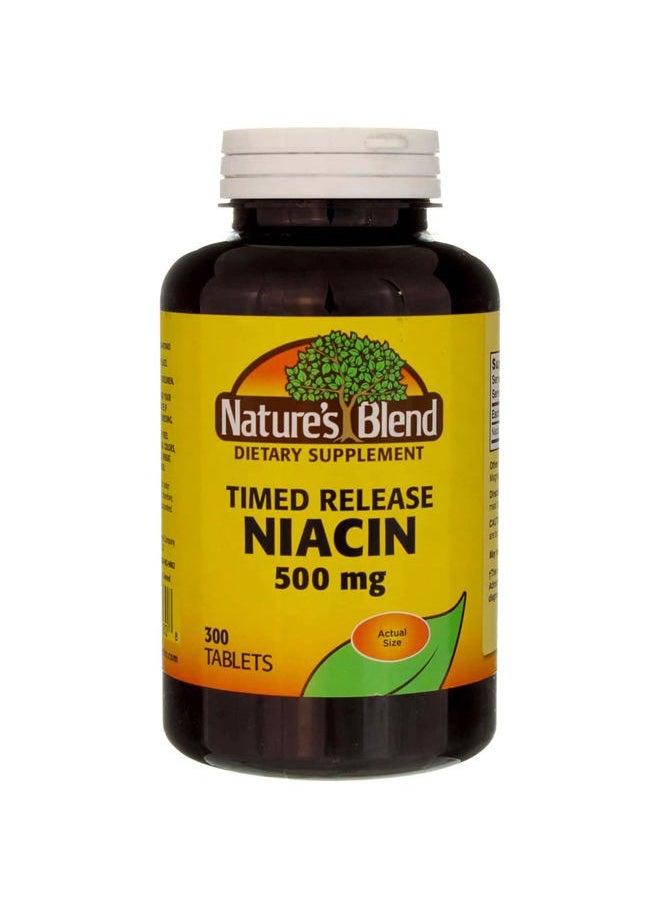 Nature's Blend - Niacin Timed Release 500 mg 500 mg 300 Tabs - Image 1