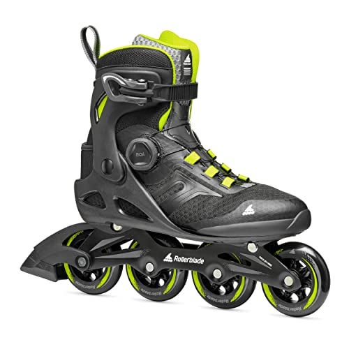 Rollerblade Macroblade 84 BOA Adult Fitness Inline Skate Black Lime Performance Inline Skates