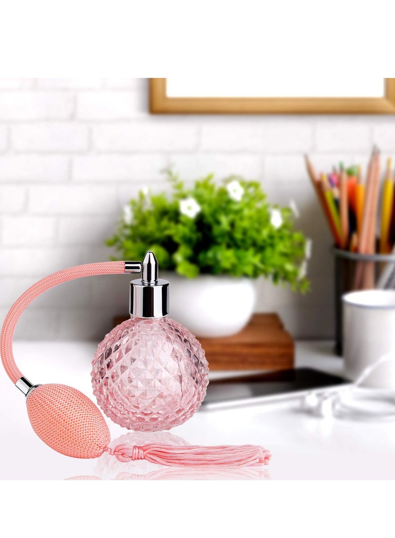 Cobest Perfume Spray Bottle Vintage Refillable Perfume Spray 100ml Empty Glass Bottle Atomizer Diffuser holiday Gift Pink - Image 5