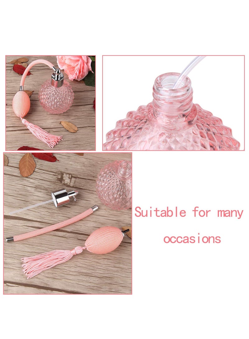 Cobest Perfume Spray Bottle Vintage Refillable Perfume Spray 100ml Empty Glass Bottle Atomizer Diffuser holiday Gift Pink - Image 4