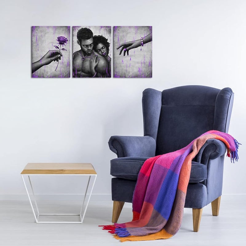 Kalormore African American Couple Canvas Wall Art - Image 2