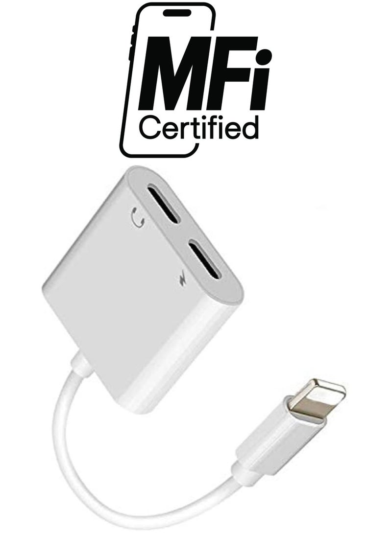 ELTRAZONE For iPhone Headphone Adapter 2 in 1 Light ning to 3.5mm Audio Jack and Charger Adapter for iPhone 7 7P/8/8P/X,Support IOS 11 - Image 1