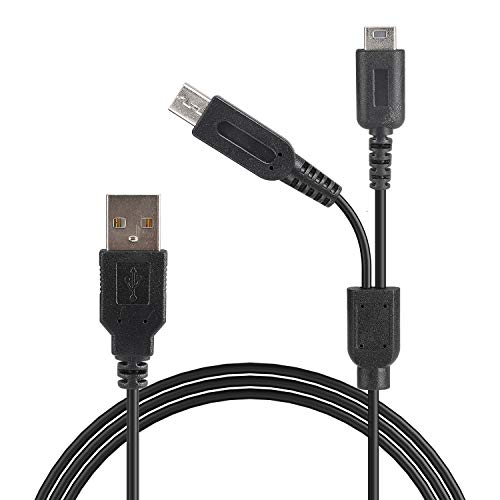 CSTESVN 2 in 1 USB Charger Cable for Nintendo DS Lite, New 3DS(XL/LL), New 3DS, 3DS(XL/LL), 3DS, New 2DS(XL/LL), 2DS, DSi(XL/LL), DSi(NOT Compatible with Nintendo DS) - Image 1