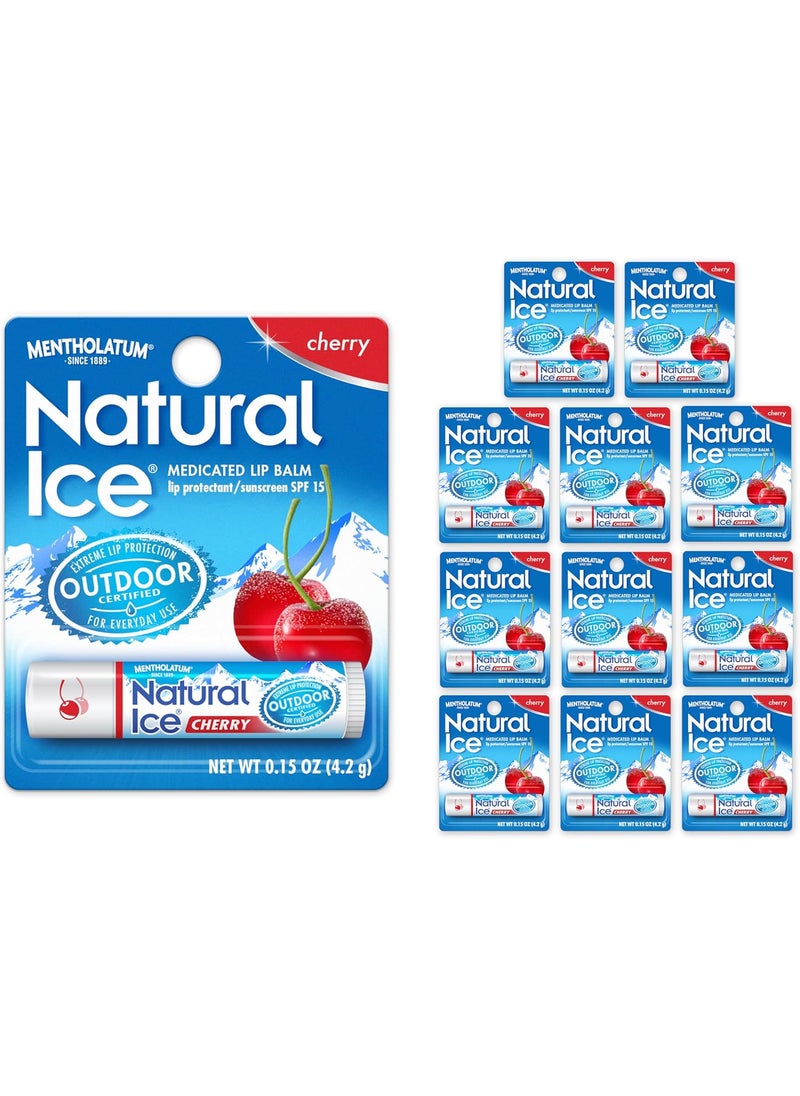 Natural Ice - Natural Ice Cherry  SPF 15 lip balm Cherry Flavor 015 Ounce Pack of 12 - Image 1