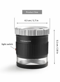 Excefore 30X Loupe Magnifier,Adjustable Focal Length Magnifier,Foldable Jewelry Magnifier Glass for Textile Optical,Embroidery,Circuit Board,Coins,etc.  - Image 5