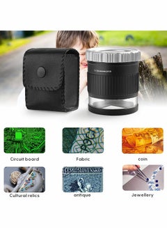 Excefore 30X Loupe Magnifier,Adjustable Focal Length Magnifier,Foldable Jewelry Magnifier Glass for Textile Optical,Embroidery,Circuit Board,Coins,etc.  - Image 2