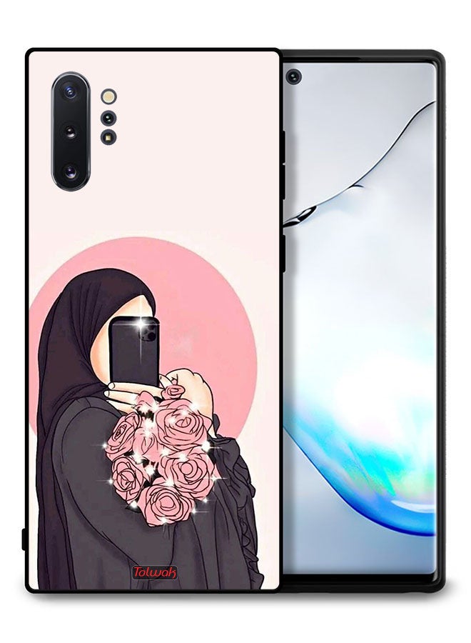 Tolwak Samsung Galaxy Note 10 Plus Protective Case Cover Making Selfies While Holding Flowers Art - Image 1