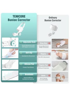 BTFMEI Bunion Corrector, Orthopedic Bunions Correction with Non-slip Big Toe Separators, Adjustable Bunion Splint Suitable for Left/Right Feet Bunion Relief  - Image 2