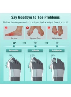 BTFMEI Bunion Corrector, Orthopedic Bunions Correction with Non-slip Big Toe Separators, Adjustable Bunion Splint Suitable for Left/Right Feet Bunion Relief  - Image 4