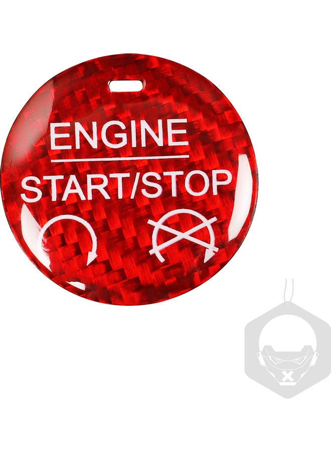 نيبمينينت ملصق واق لمفتاح تشغيل محرك السيارة مصنوع من ألياف الكربون لسيارة Ford Mustang 2015-2019 - Image 1