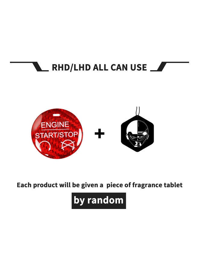 نيبمينينت ملصق واق لمفتاح تشغيل محرك السيارة مصنوع من ألياف الكربون لسيارة Ford Mustang 2015-2019 - Image 3