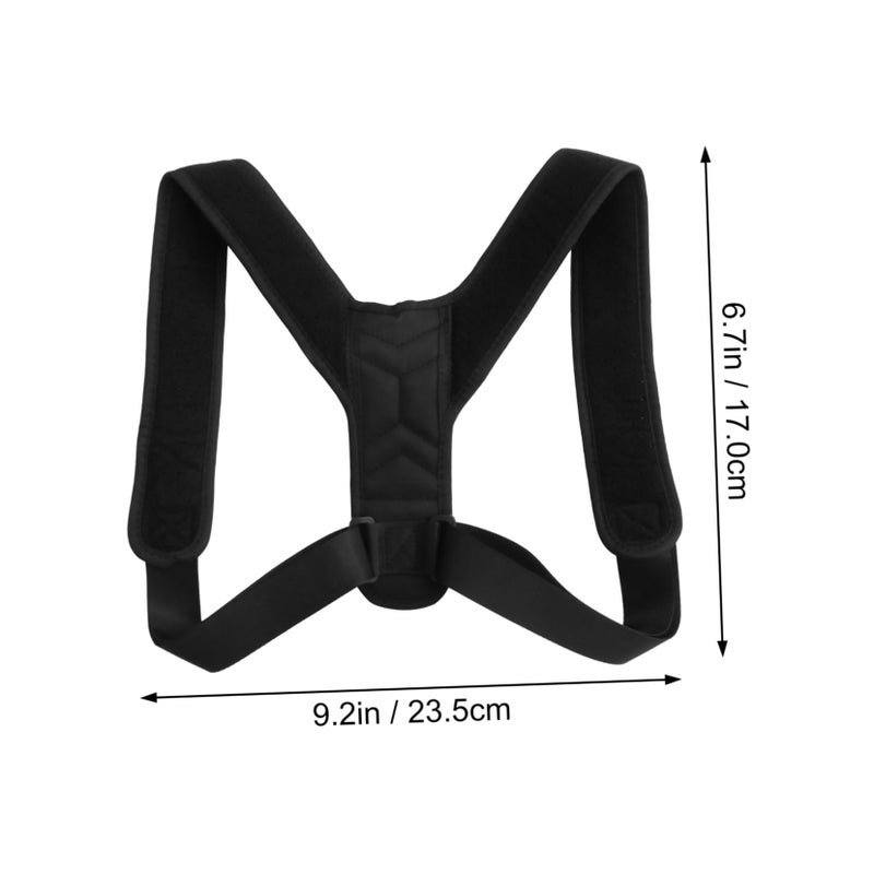 Adjustable Back Posture Corrector For Adults Breathable Humpback Support Belt Black - Image 3