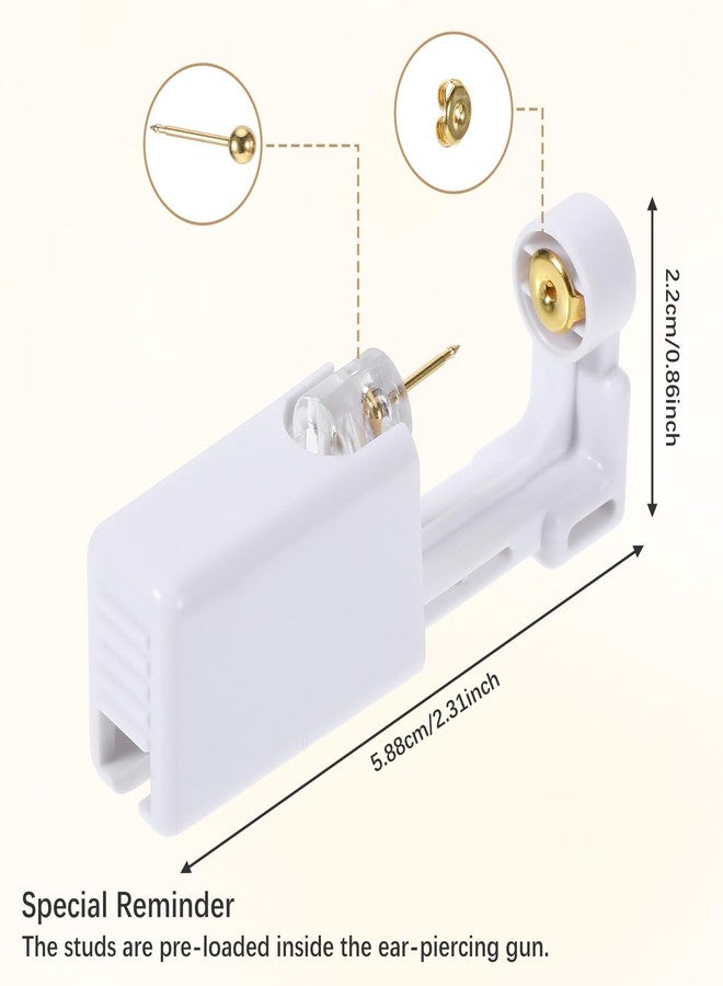 Jaarssho Disposable Ear Piercing Kit with 6 Piercing Guns, 3 Pairs of Earrings, Mark Pen, Iodophor Swabs, Cartilage Jewelry Studs & Accessories, Easy at Home Use (Gold - Image 3