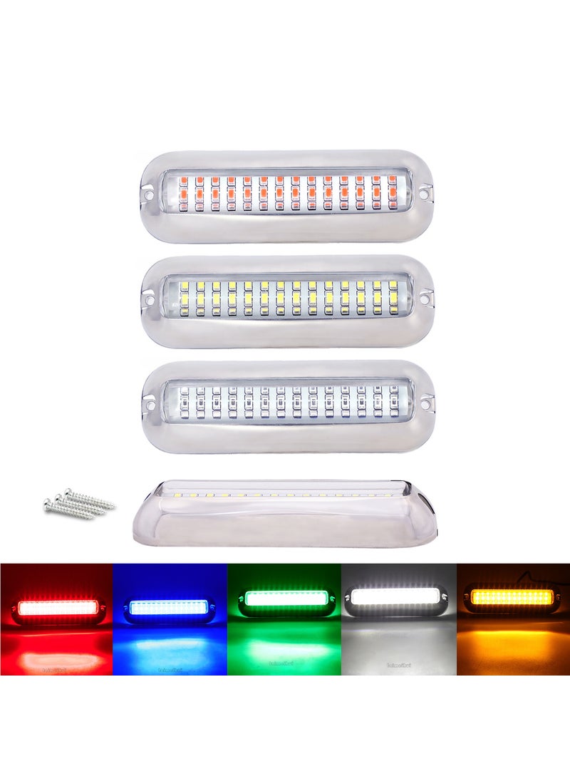 Generic 42LED Stainless Underwater Boat Light 10-30V Red transparent lampshade 