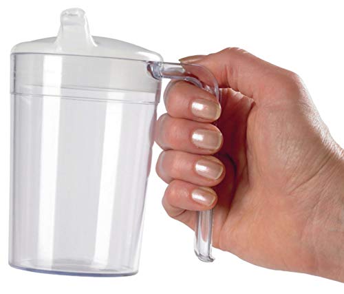 Homecraft Clear Polycarb Mug, Shatterproof Material, Choice of 2 Lids, Simple Drinking Cup and Mug for Limited Grip and Range of Motion, Ideal for Medical Patients, Children, Elderly, Handicapped - Image 3