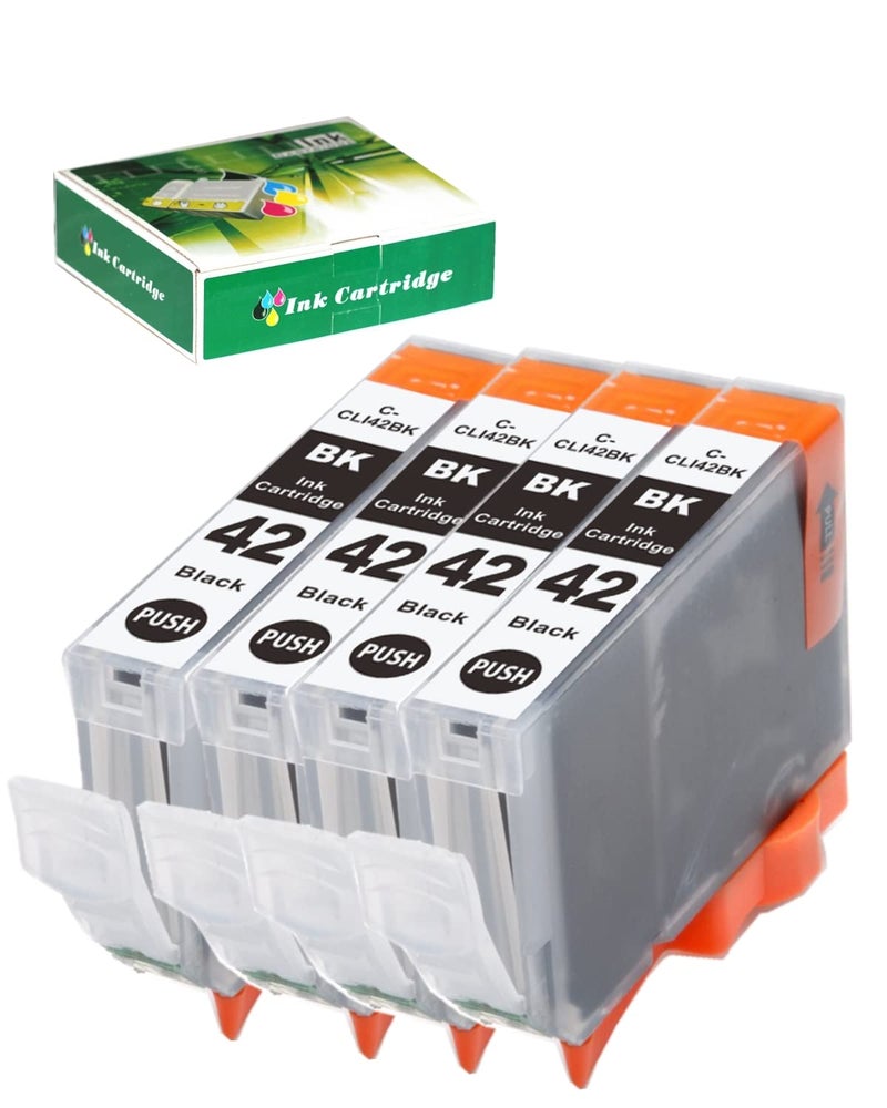 NEXTPAGE CLI42 Black Ink Cartridges Replacement for Canon CLI 42 CLI-42 Work for Canon Pixma Pro 100 Pro-100S Printer (CLI42BK 4 Pack) - Image 1