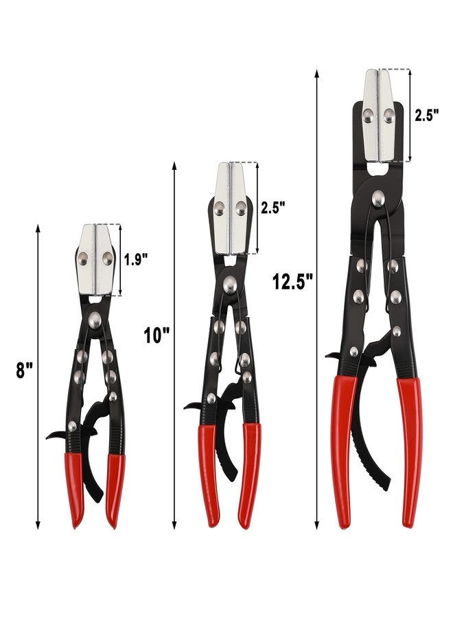 Mayouko Metal Hose Pinch Off Pliers, Automatic Locking Ratcheting, Pliers for Coolant Hose, Radiator Hose, Fuel Hose, Carbon Steel, 8", 10", 12" - Image 2