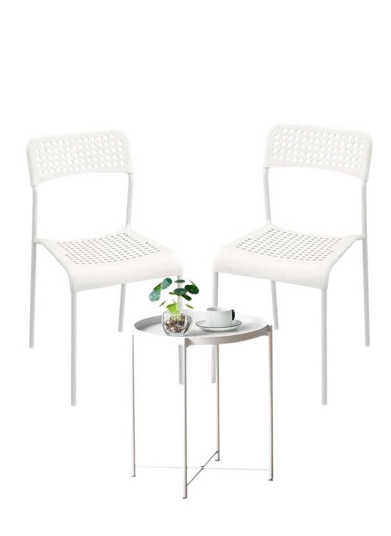 Generic Modern dining chair set with a round table for home and office, multifunctional, enhancing the decor of the home and living room. Color: white. 