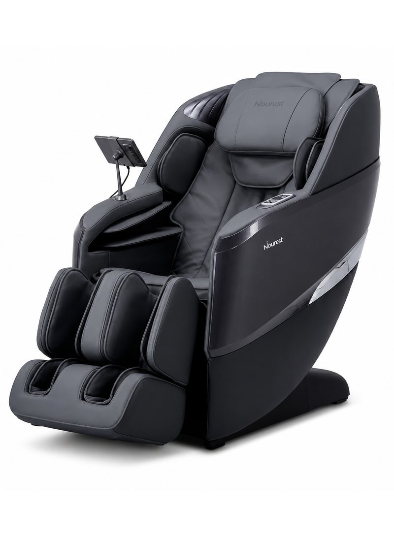 Nourest Eva Full Body 3D Massage Chair with SL-Track, Zero Gravity Recliner, Intelligent Body Scan, 18 Auto Programs, Heat, Foot Rollers, Air Compression, Voice Control & Bluetooth – Dark Grey - Image 1