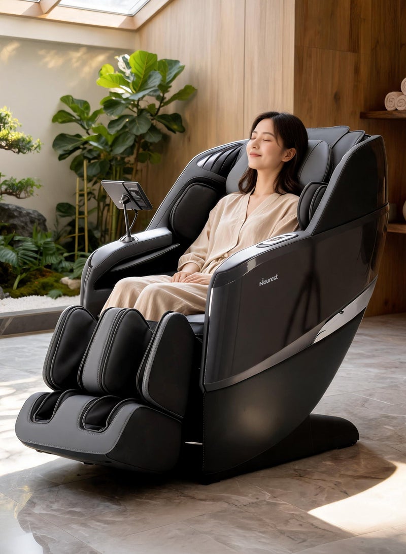 Nourest Eva Full Body 3D Massage Chair with SL-Track, Zero Gravity Recliner, Intelligent Body Scan, 18 Auto Programs, Heat, Foot Rollers, Air Compression, Voice Control & Bluetooth – Dark Grey - Image 2