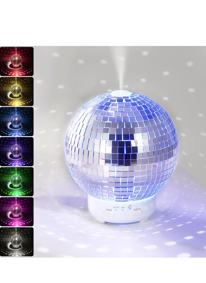 Excefore - Disco Ball Diffuser Rotating, Disco Ball Decor Multi-Purpose Disco Diffuser, Home Aromatherapy Essential Oil Diffuser, with 14 Light Modes, for Disco Party Decoration and Accessories - Image 1