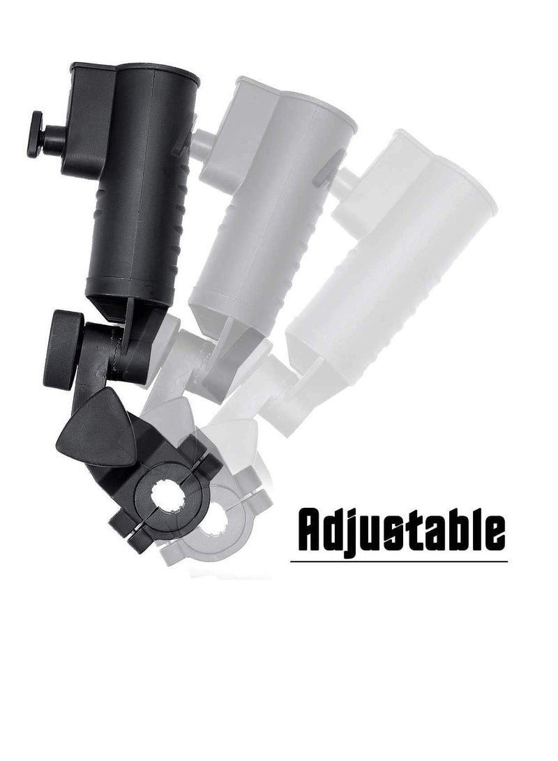 حامل مظلة جولف، قابل للتعديل بزاوية، حامل مظلة جولف لعربات اللعب، ملحق حامل مظلة أسود مقاوم للسقوط لحامل عربات الجولف الدفع. - Image 4