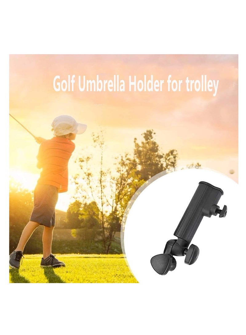 حامل مظلة جولف، قابل للتعديل بزاوية، حامل مظلة جولف لعربات اللعب، ملحق حامل مظلة أسود مقاوم للسقوط لحامل عربات الجولف الدفع. - Image 5