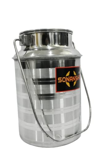 Sonanshi Sonanshi Stainless Steel Milk/Ghee Container/Barni/Dolchi with LID (2 Litres)  - Image 3