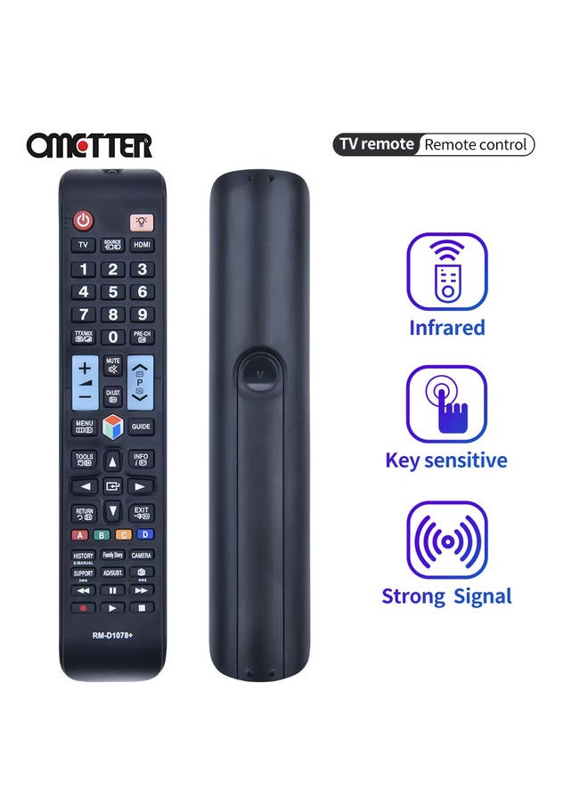 OMETTER - RM-D1078+ Universal LCD Replacement Simplicity for Samsung Smart TV Remote Control - Image 1