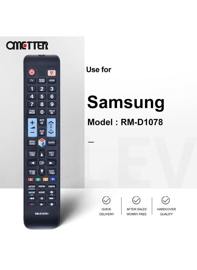 OMETTER - RM-D1078+ Universal LCD Replacement Simplicity for Samsung Smart TV Remote Control - Image 1