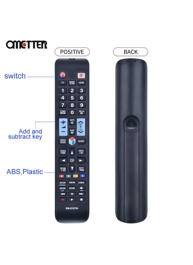 OMETTER - RM-D1078+ Universal LCD Replacement Simplicity for Samsung Smart TV Remote Control - Image 1