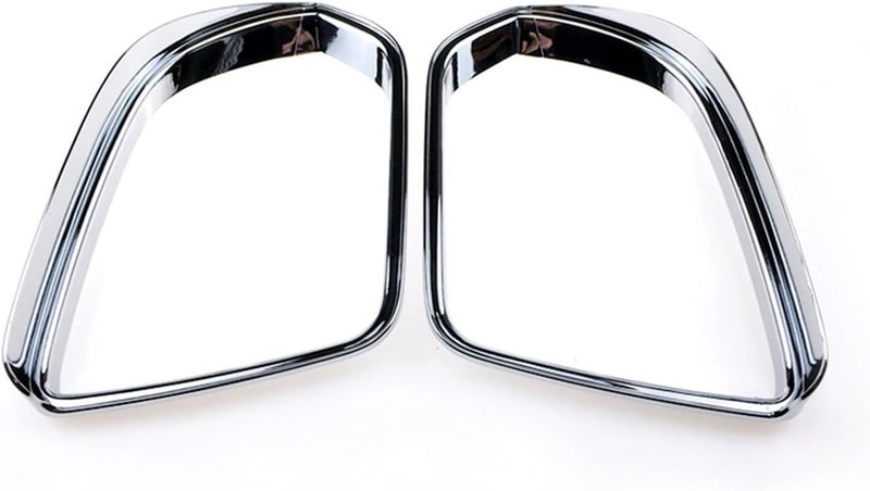QASULER 2PCS ABS Chromed Rearview Mirror Eyebrow Cover - Image 1
