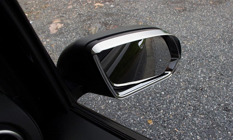 QASULER 2PCS ABS Chromed Rearview Mirror Eyebrow Cover - Image 5