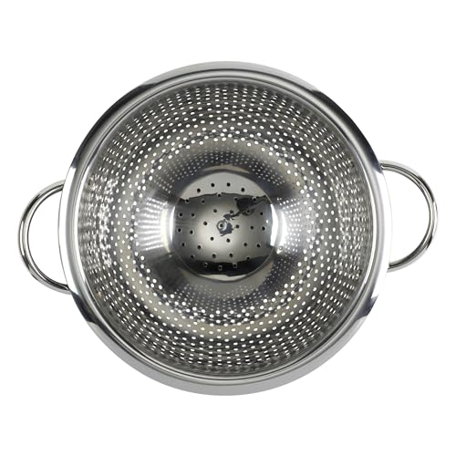 GoodCook Colander Premium Stainless Steel Construction with Handles and Elevated Pedestal Foot 5Quart Black - Image 3
