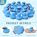 Sosation 48 Pack Mini Rubber Ducks with Sunglasses Sets Squeaky Bath Toys Float Bathtub Duckies for Little One Birthday Party Favors Class Carnival Prizes Car DecorBlue - Image 4