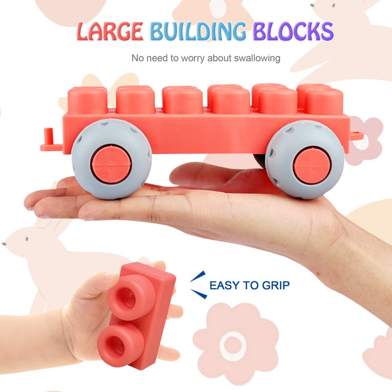 ROHSCE Soft Building Blocks for Toddlers, Large Building Blocks Stacking Blocks for Babies 6 Months and Up Stem Toddler Gifts, Teething Toys, 40 PCS - Image 5