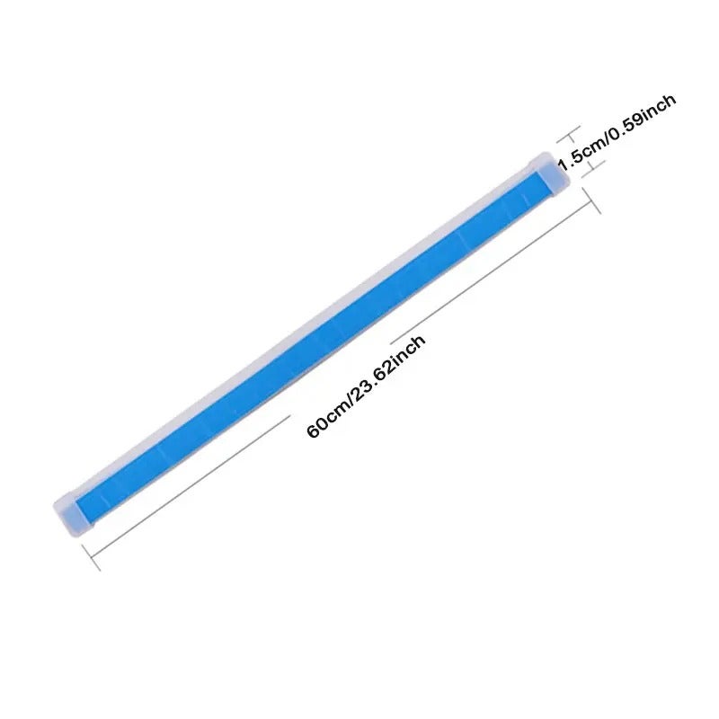 "Guangzhou Juyinda Trading Co., Ltd." LED Scan Light Strip, Flowing Turn Signal, Motorcycle Guide Light, Auto Decorative Light, Flexible Band, Blue, 23.62 Inch, High-Quality Wiring - Image 2