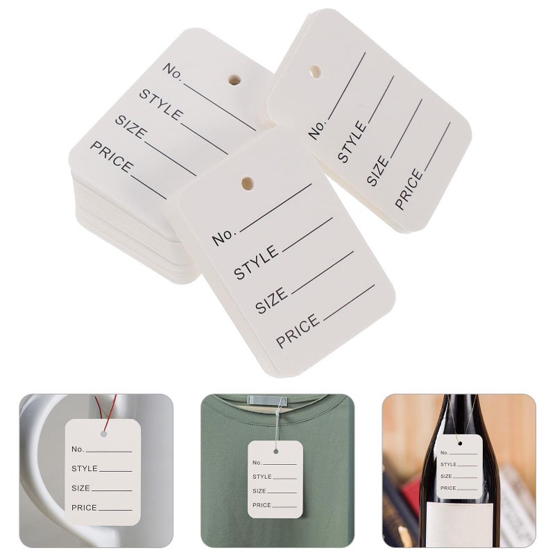 Hanging Price Tags For Clothes Hats Shoes 1000pcs 3 5x5cm Paper Labels - Image 4